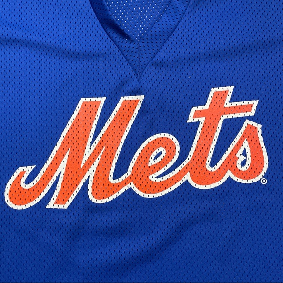 90’s Vintage Majestic MLB New York Mets Rico Brogna Mesh Baseball Jersey Used - Picture 3 of 6